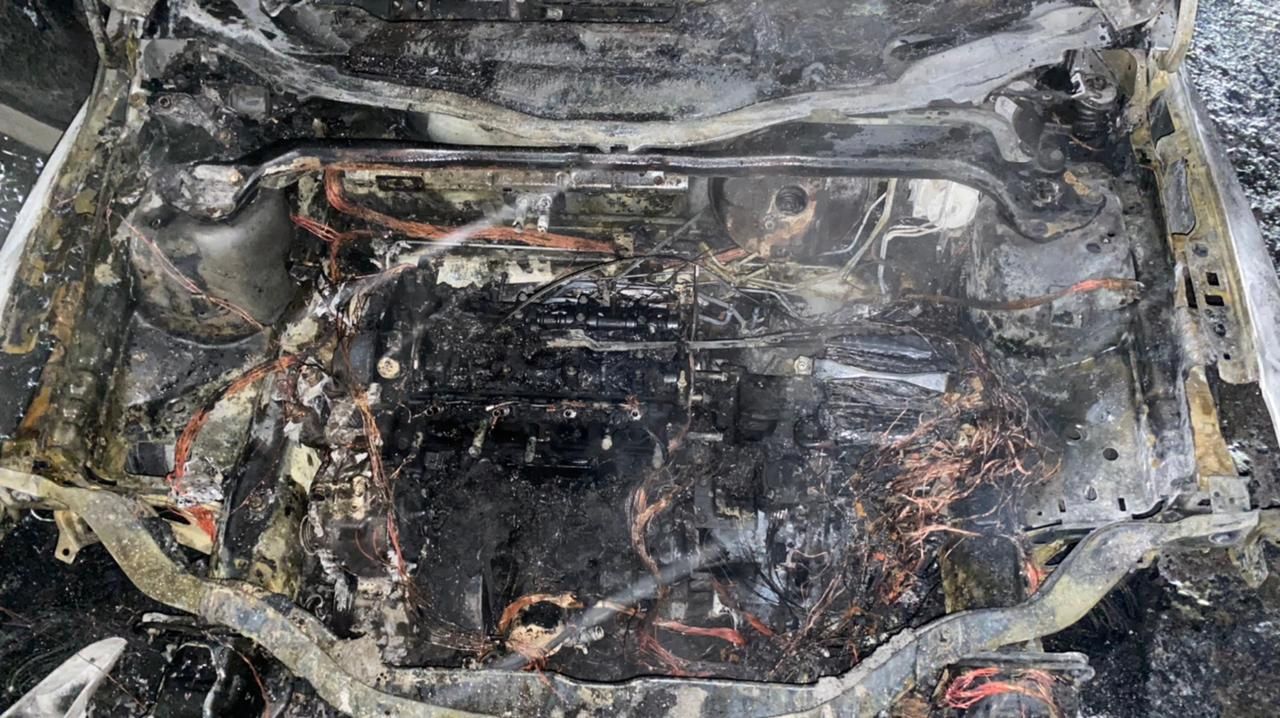 В Заинском районе в результате аварии сгорел автомобиль