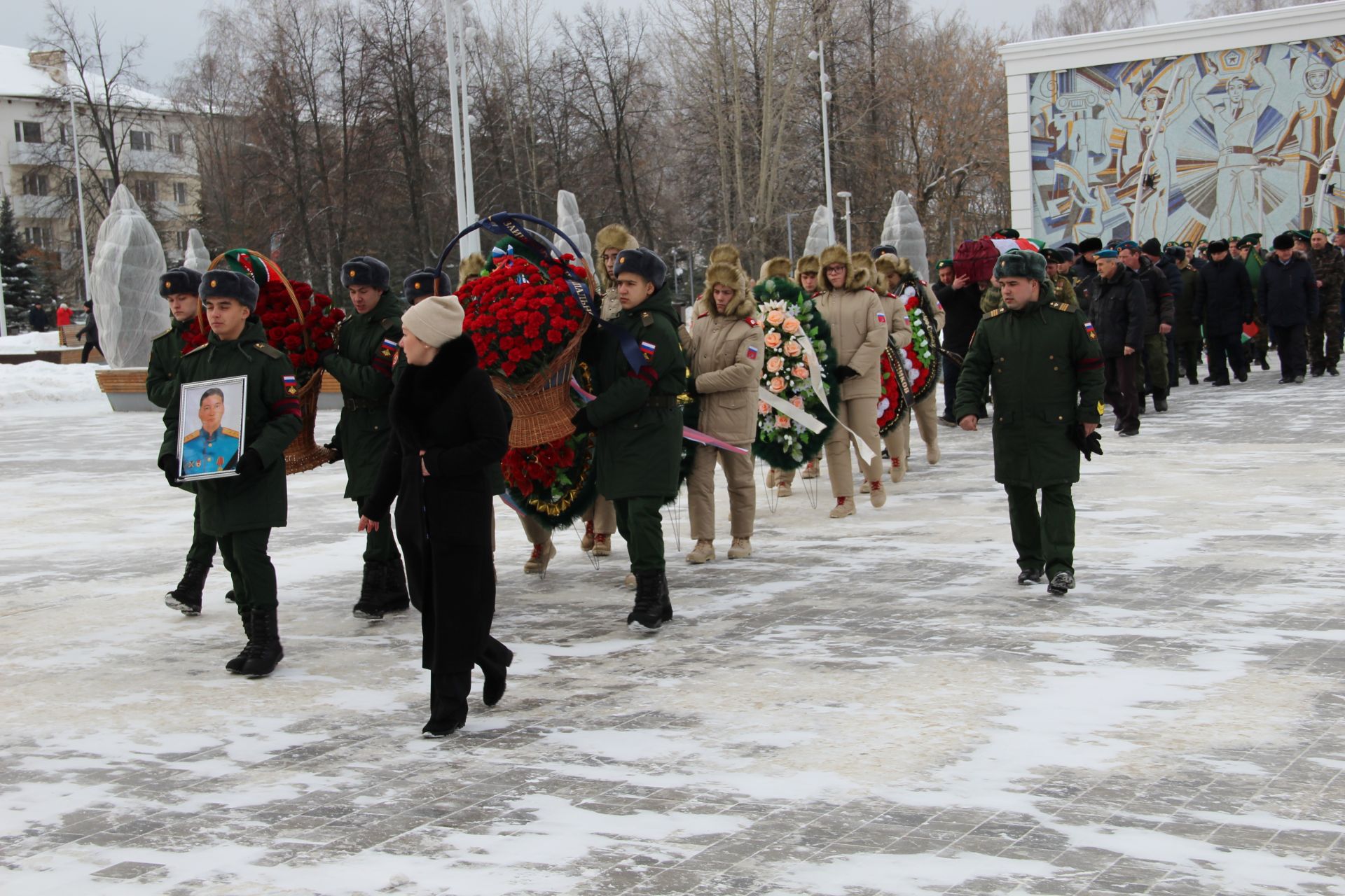 Бүген Зәйдә махсус хәрби операциядә һәлак булган Василий Каплин белән хушлаштылар