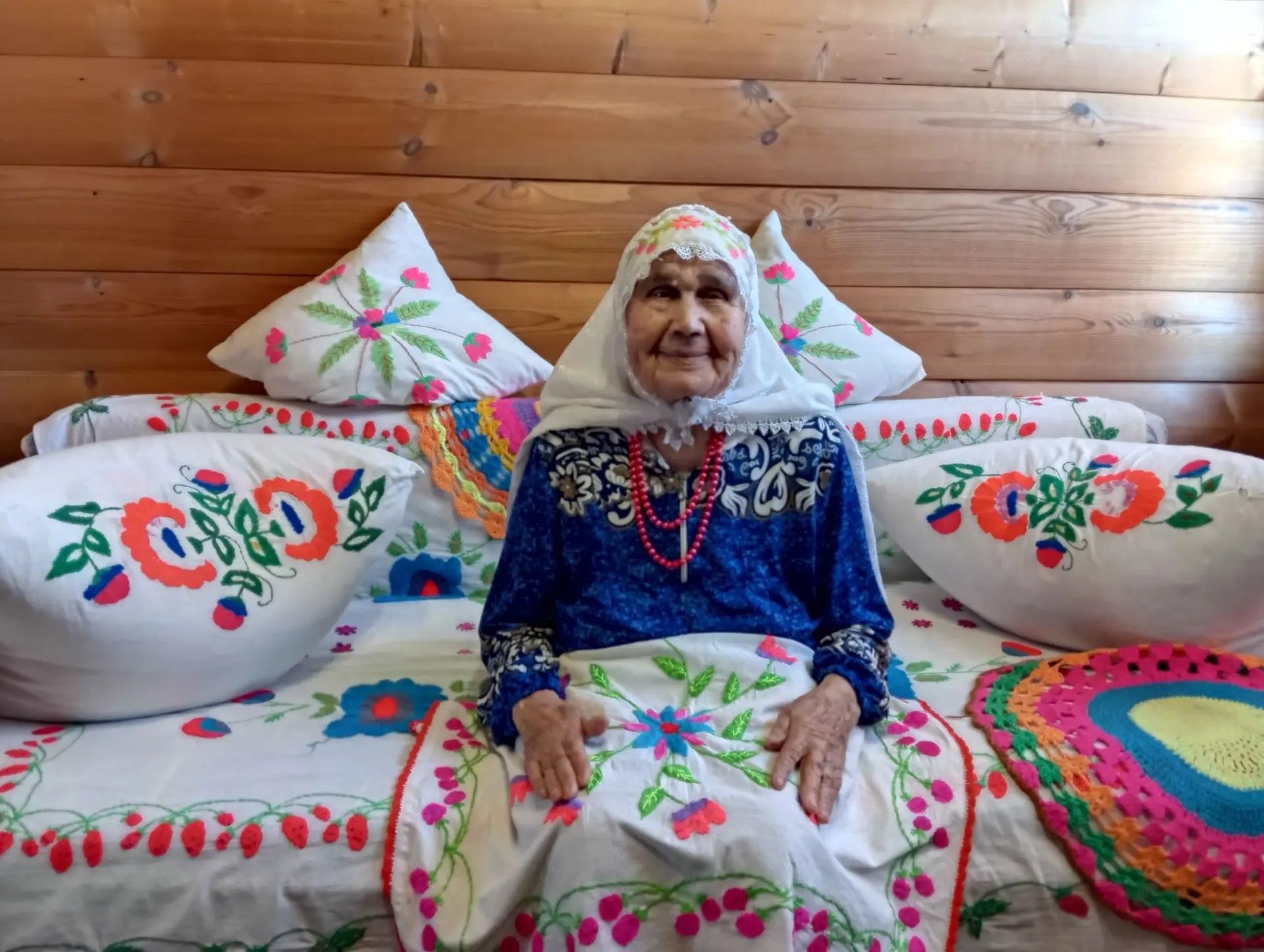 Труженица тыла из Куш Елги с детства вышивала красоту для людей