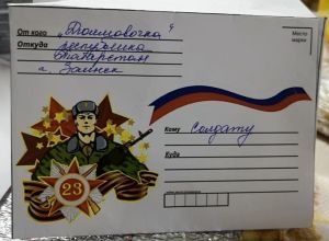 Заинский военнослужащий прочитал письма из детского сада «Дюймовочка»
