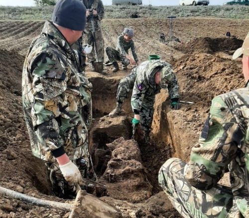 За четыре дня поисковики Заинска нашли останки 24 бойцов Красной Армии