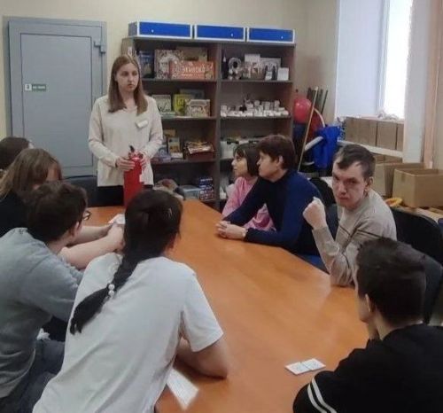 Инструктаж по пожарной безопасности для получателей соцуслуг в отделении