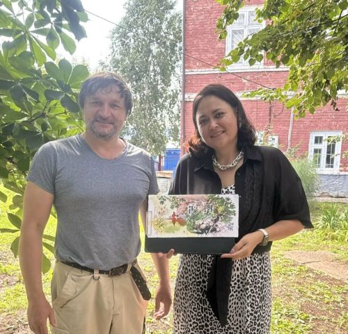 Художник из Волгограда Пугачёв написал этюд в музейном саду