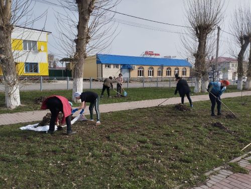 Жители микрорайона Мирный дружно убрали мусор с улиц