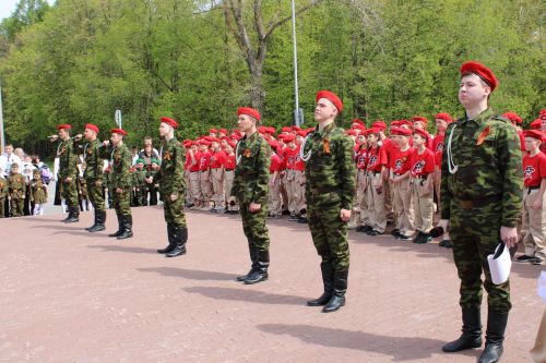 В преддверии 80-летия Великой Победы 80 заинских школьников вступили в ряды «Юнармии»