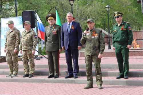 В преддверии 80-летия Великой Победы 80 заинских школьников вступили в ряды «Юнармии»