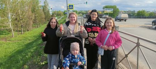 Акция «Георгиевская ленточка» прошла в микрорайоне Заготзерно Заинска