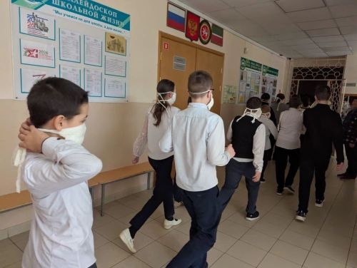 Урок пожарной безопасности в школе Заинска: эвакуация 126 человек