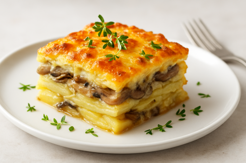 Простой рецепт картошки с грибами и сыром для уютного ужина