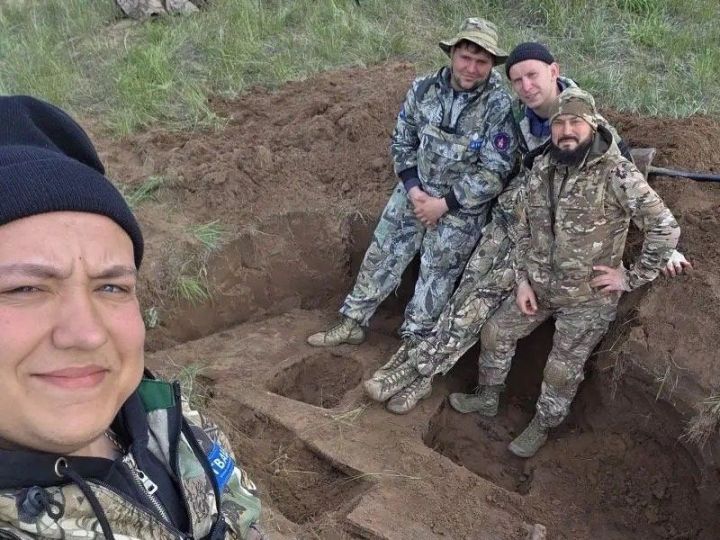 Заинские поисковики в ходе экспедиции в Волгоградской области нашли в земле легендарный танк Т-34