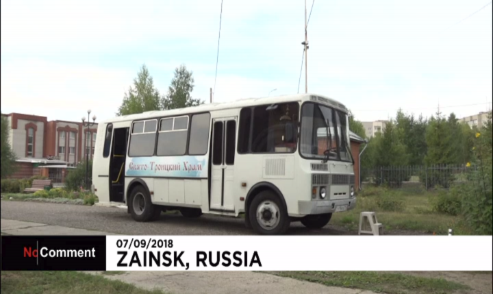 Видеосюжет о заинском храме-автобусе попал в Euronews