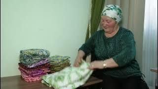 Мама военнослужащего из села Аксарино шьет нижнее белье для солдат