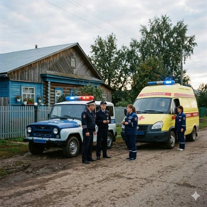 В селе Аксарино Заинского района мужчина сообщил об убийстве жены: на место оперативно прибыли полиция и скорая помощь
