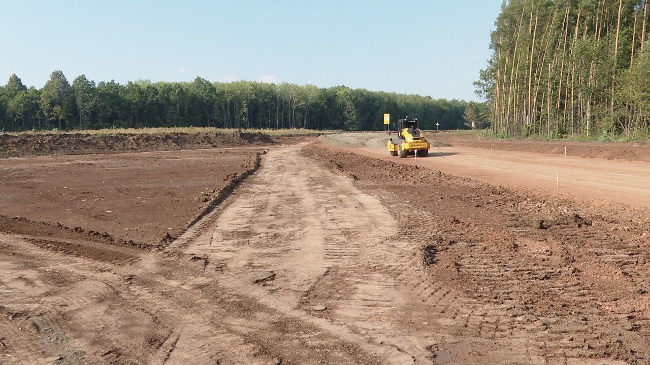 В Заинском районе ведется строительство участка трассы М-12