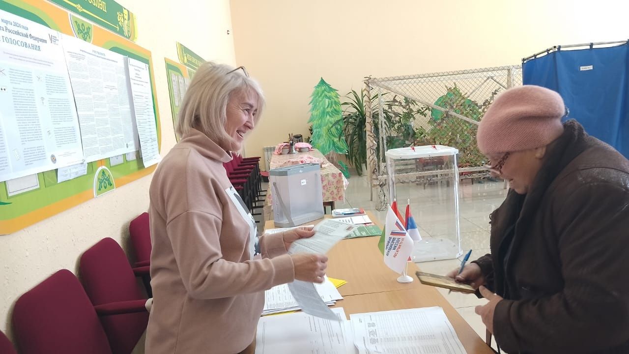 В Заинске сельчане активно голосуют на выборах Президента России
