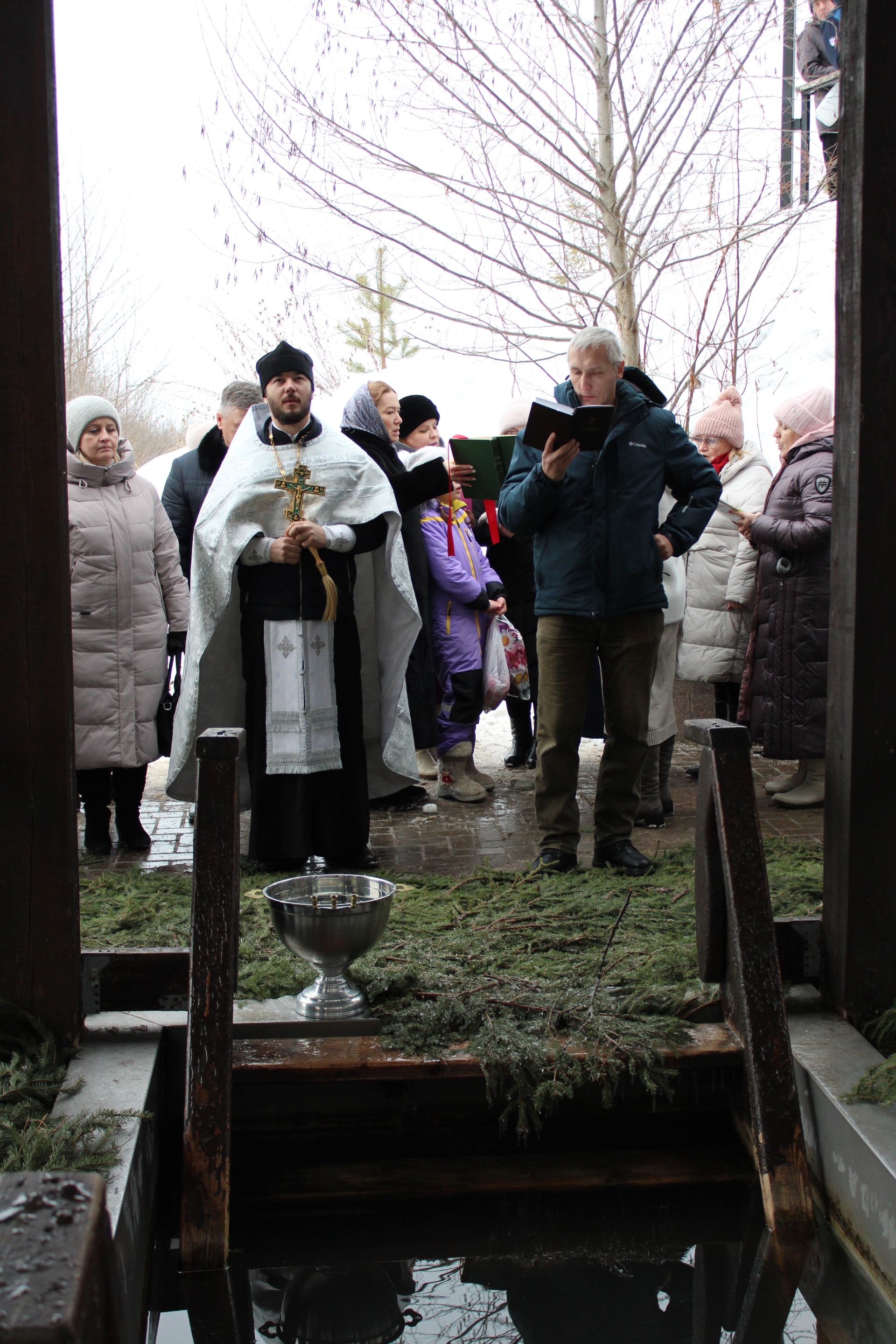 В праздник Крещения Господня заинцы окунались в купель целыми семьями