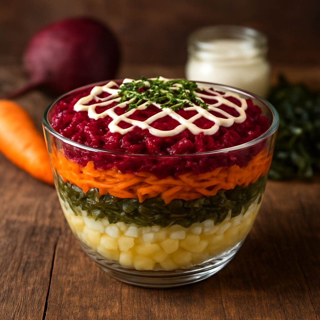 Постная «шуба» с морской капустой: вкусный рецепт без рыбы и майонеза