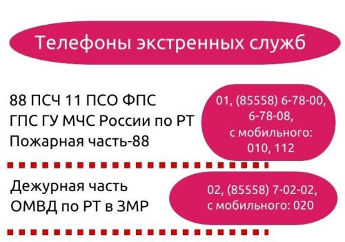 Жителям Заинского района напоминают о правилах безопасности в праздничные дни