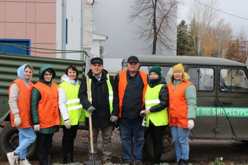 Заинские журналисты посадили 50 кустарников в городском сквере
