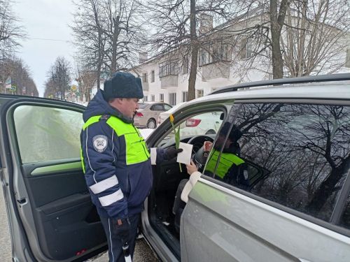 Сотрудники ГИБДД поздравили заинских автоледи