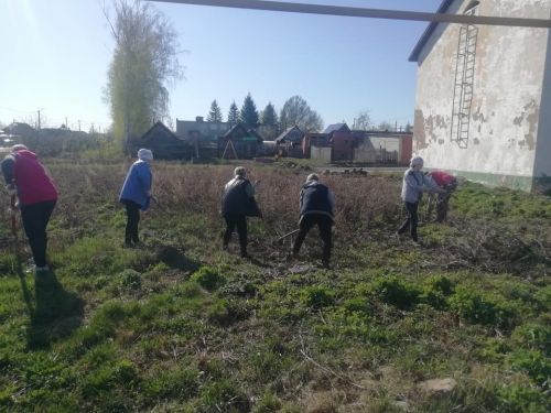 Жители микрорайона навели чистоту на улицах