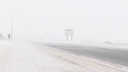 Заинск накрыла снежная буря