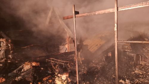 В селе Аксарино Заинского района сгорел дом