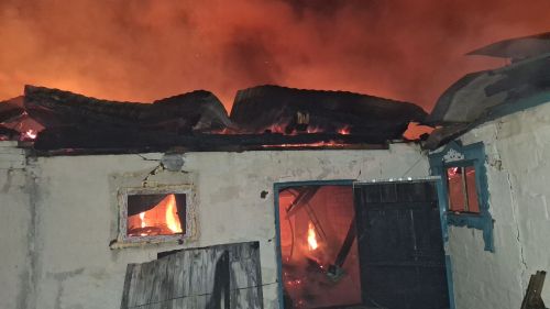 В селе Аксарино Заинского района сгорел дом