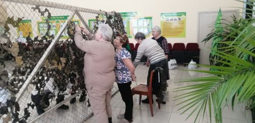 Түбән Биштә дә маскировка челтәре үрә башладылар