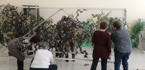 Түбән Биштә дә маскировка челтәре үрә башладылар