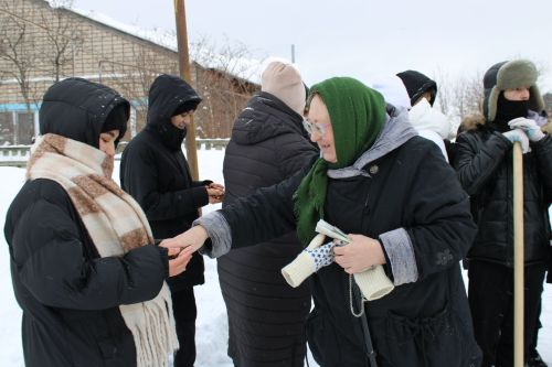 Заинская молодежь помогает пенсионерам в уборке снега