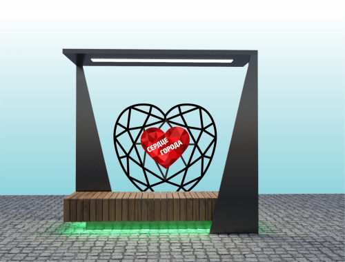Зәйдә «Шәһәр йөрәге» утыргычы урнаштырыла