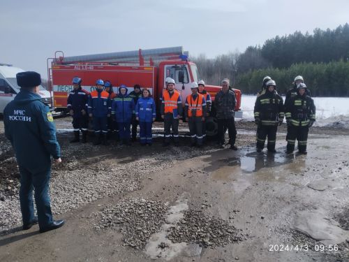 В Заинске прошли учения по ликвидации ЧС, связанных с лесными пожарами
