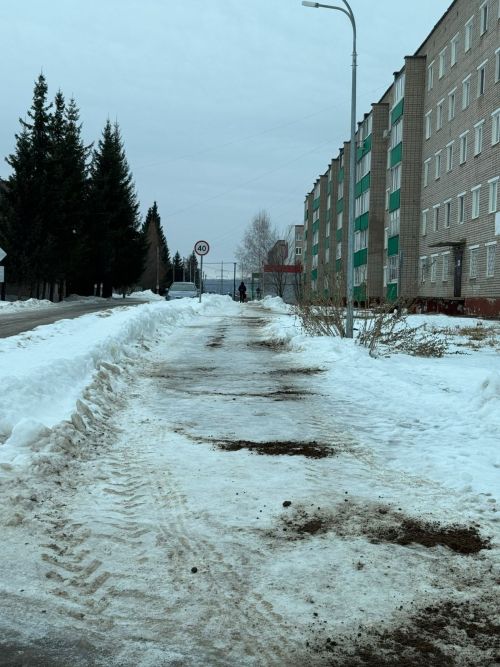 В Заинске дорожники борются со снегом и гололедом