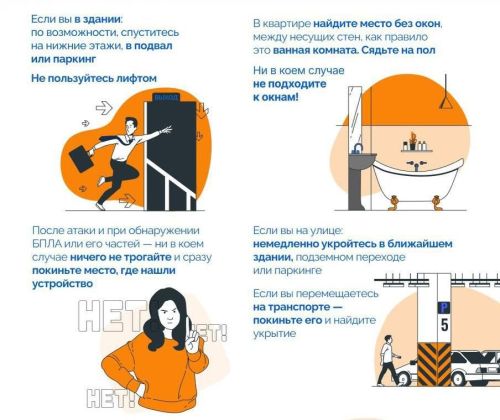 Памятка по действиям при атаке беспилотных летательных аппаратов (БПЛА)