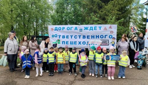 «Победе – безопасные дороги!»: в детском саду «Дюймовочка» прошел родительский патруль