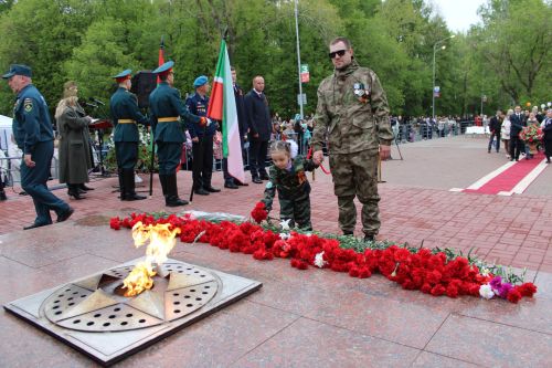 Фоторепортаж с празднования 80-летия Великой Победы в Заинске