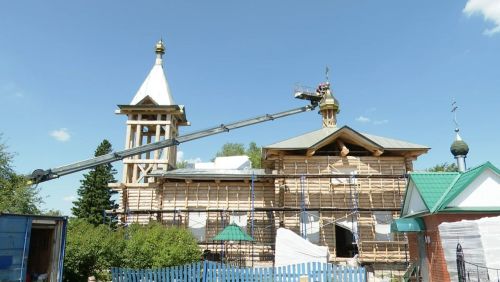 В селе Верхний Багряж Заинского района продолжается восстановление старинной церкви