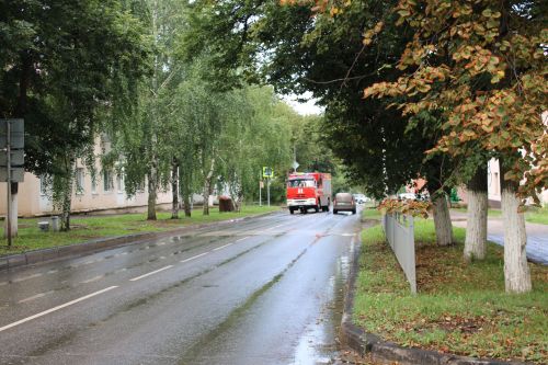 В Заинском городском суде отработали действия при пожаре