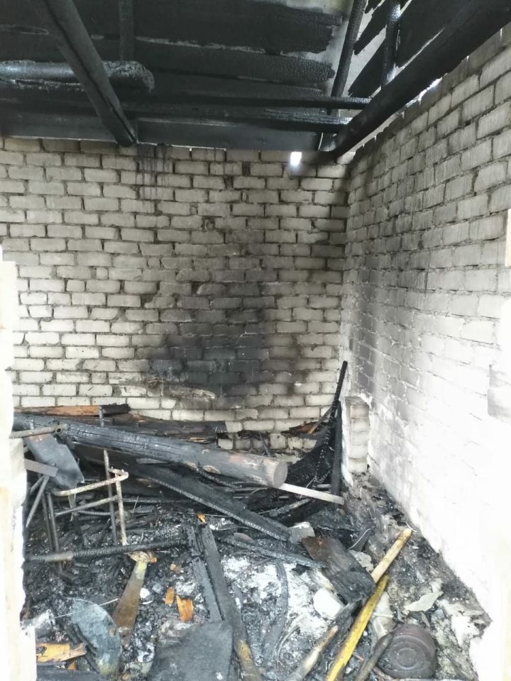 В Заинском районе произошел пожар