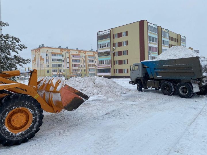 Заинские дорожники вывезли 60 КамАЗов снега