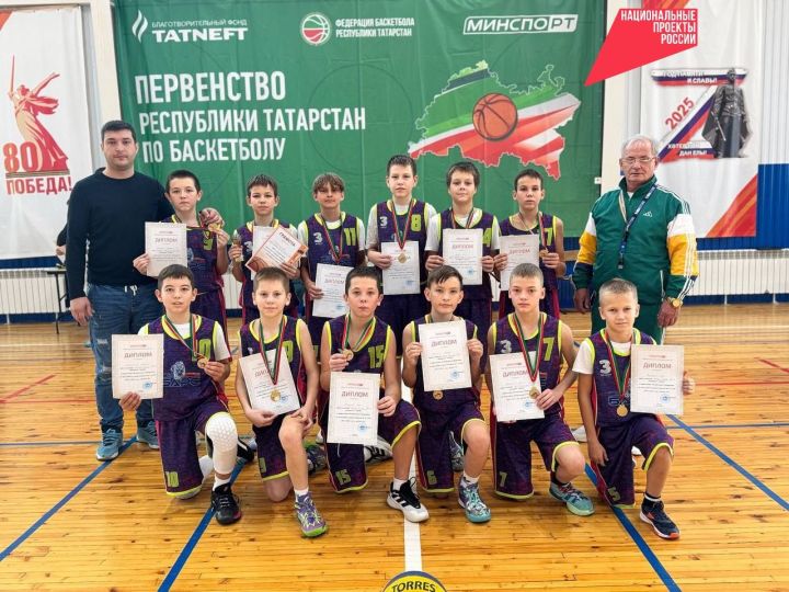 Юные баскетболисты Заинска заняли I место в Первенстве республики среди юношей до 14 лет