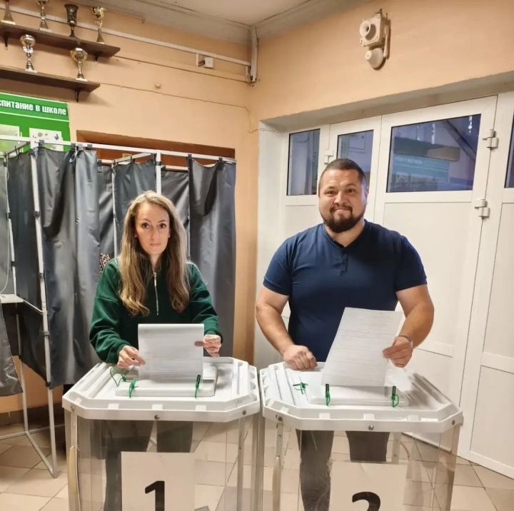 Спортивная семья Фаршатовых из Заинска проголосовала на выборах депутатов Госдумы